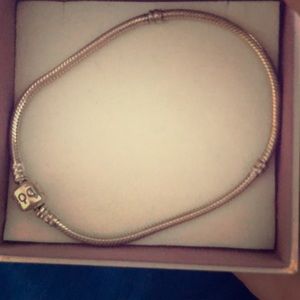 Silver pandora bracelet.......Never worn